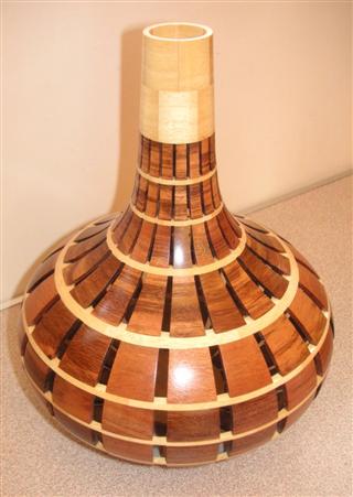 Beautiful segmented vase by Howard Overton